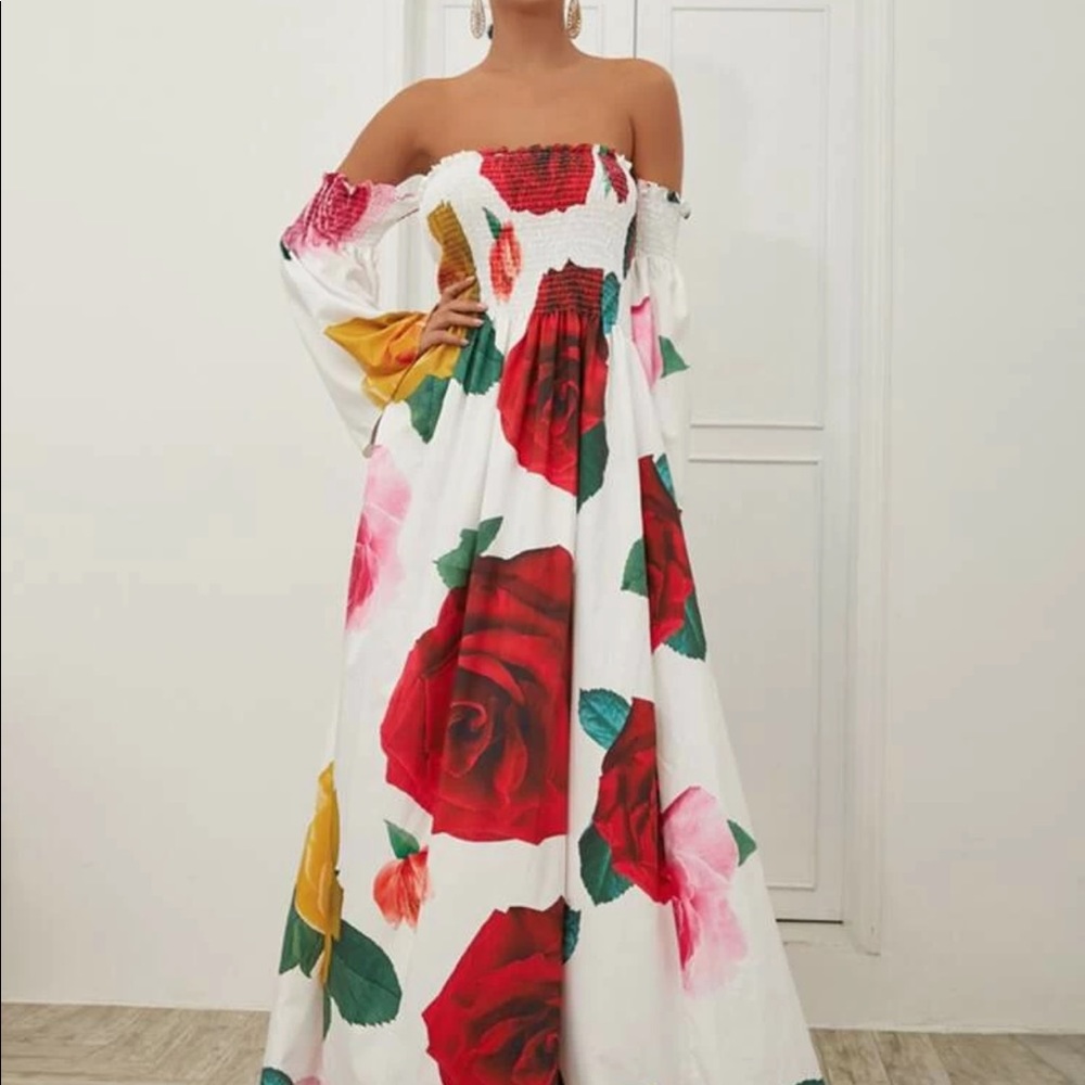 Off the shoulder floral dress